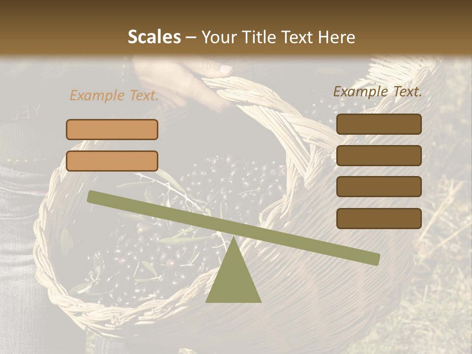 A Woman Holding A Basket Full Of Grapes PowerPoint Template