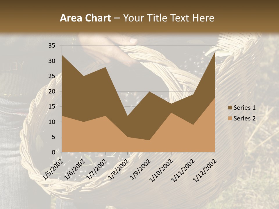 A Woman Holding A Basket Full Of Grapes PowerPoint Template