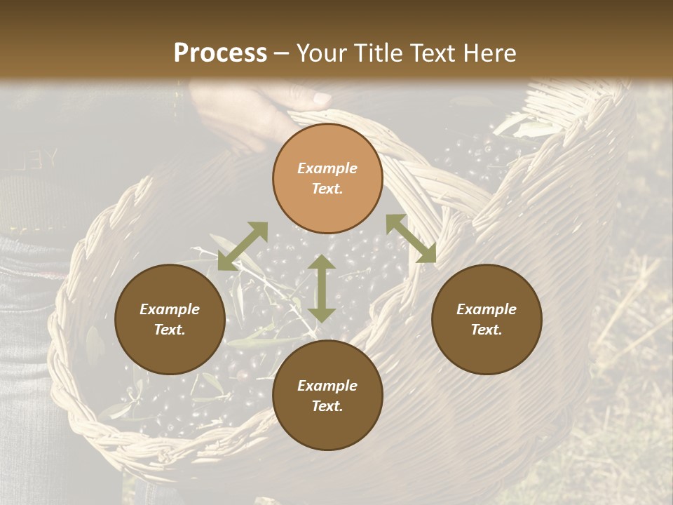 A Woman Holding A Basket Full Of Grapes PowerPoint Template