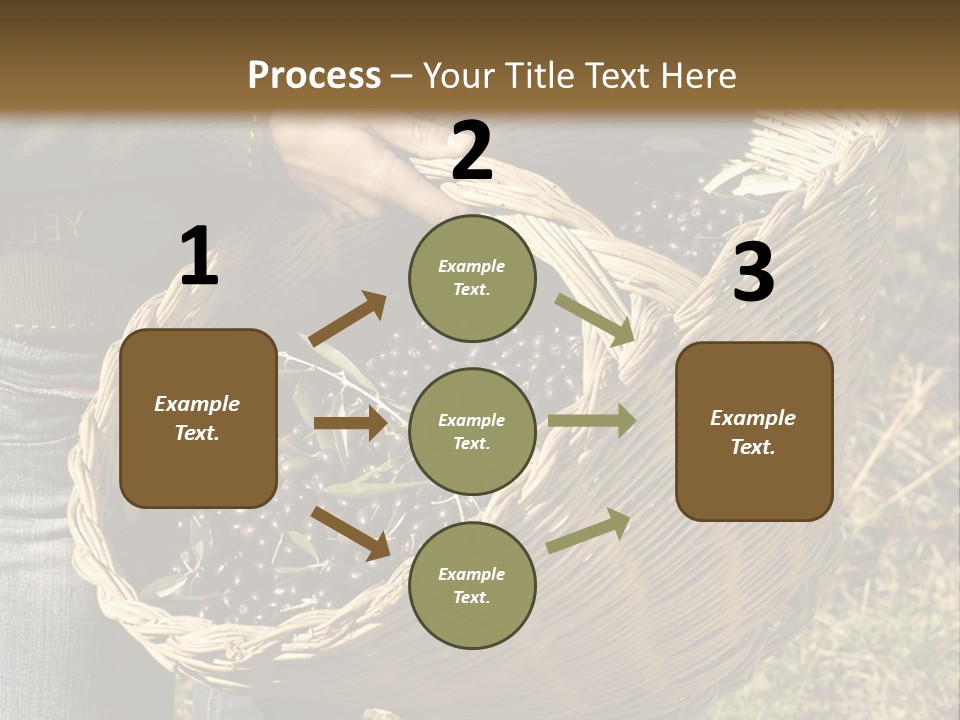 A Woman Holding A Basket Full Of Grapes PowerPoint Template