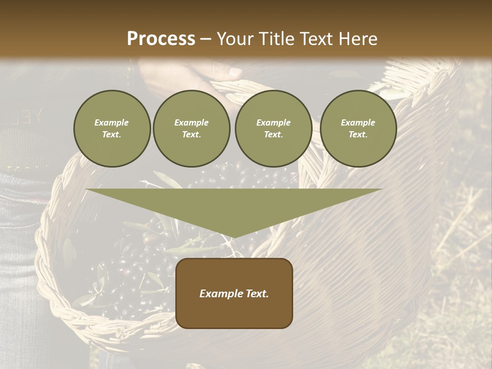 A Woman Holding A Basket Full Of Grapes PowerPoint Template