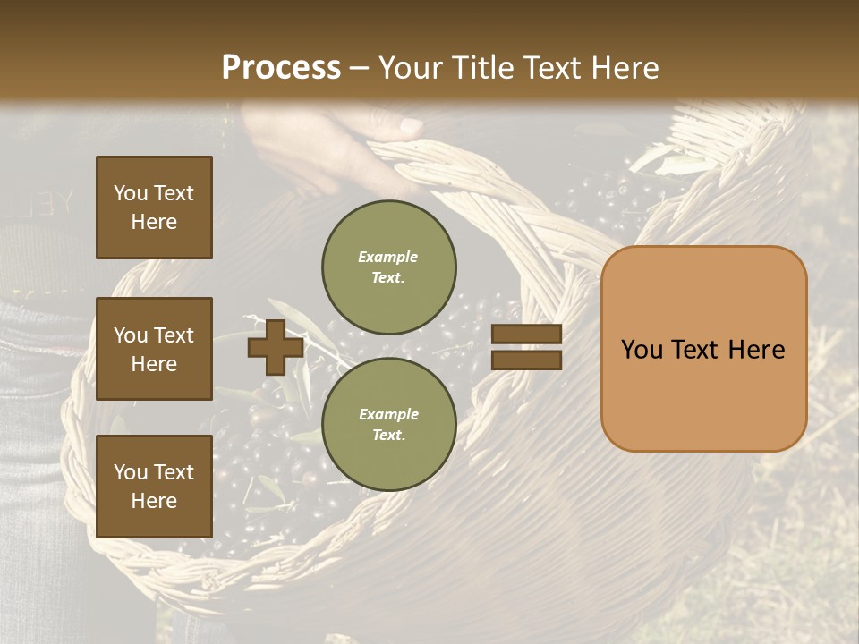A Woman Holding A Basket Full Of Grapes PowerPoint Template