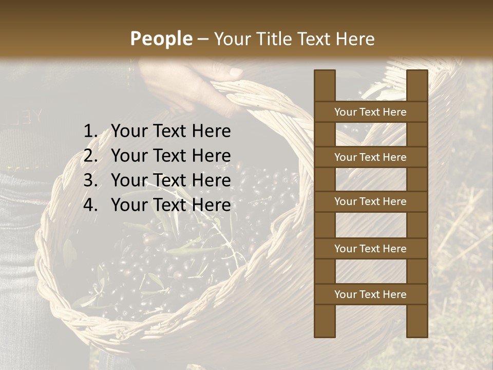 A Woman Holding A Basket Full Of Grapes PowerPoint Template