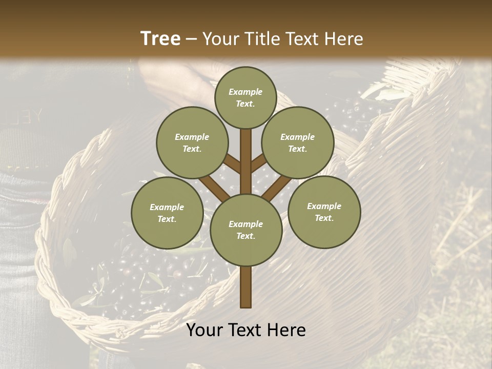 A Woman Holding A Basket Full Of Grapes PowerPoint Template