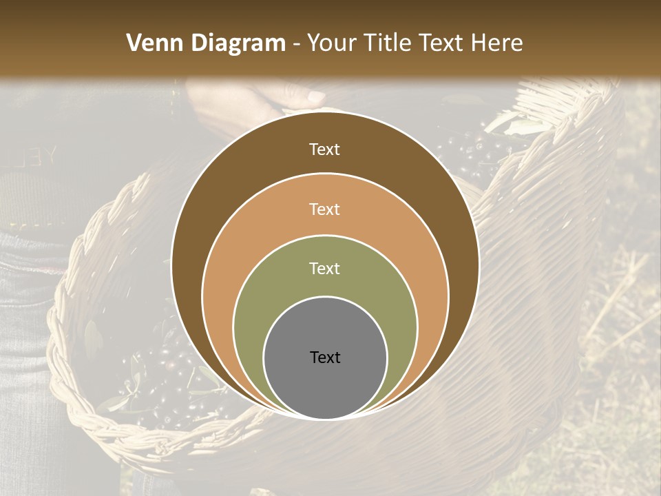 A Woman Holding A Basket Full Of Grapes PowerPoint Template