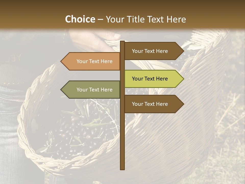 A Woman Holding A Basket Full Of Grapes PowerPoint Template