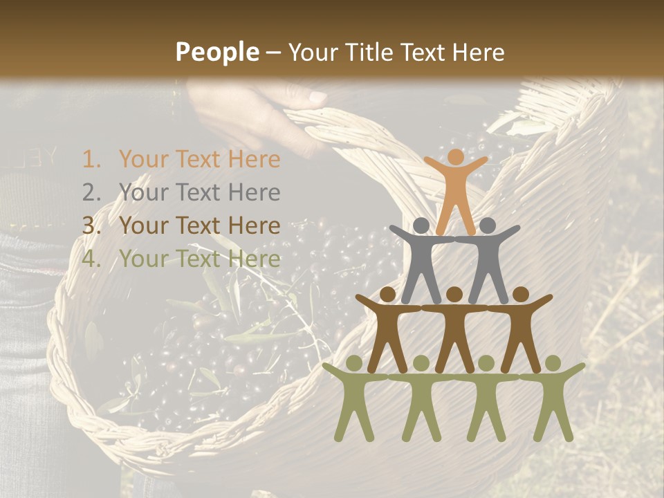 A Woman Holding A Basket Full Of Grapes PowerPoint Template