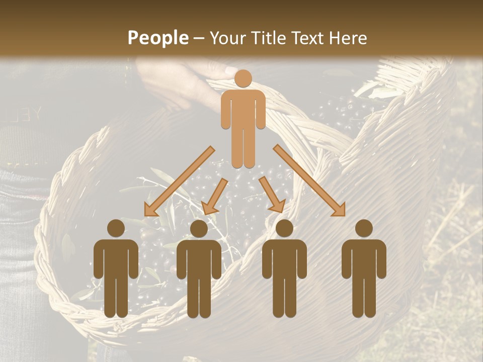 A Woman Holding A Basket Full Of Grapes PowerPoint Template