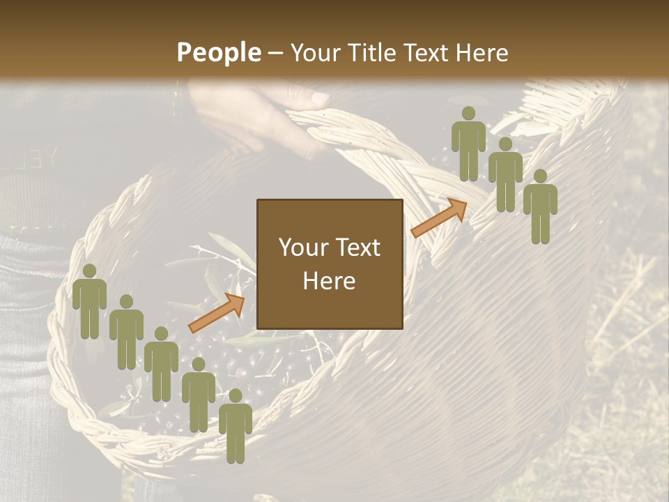 A Woman Holding A Basket Full Of Grapes PowerPoint Template