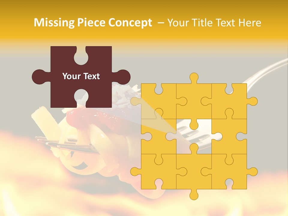 A Fork With Some Food On It And Flames In The Background PowerPoint Template