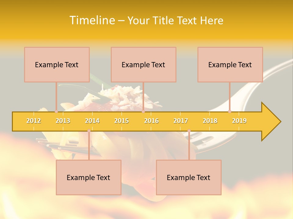 A Fork With Some Food On It And Flames In The Background PowerPoint Template