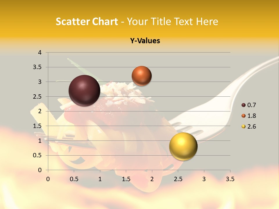 A Fork With Some Food On It And Flames In The Background PowerPoint Template