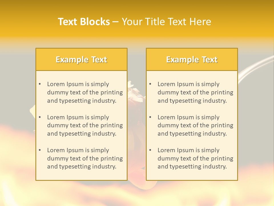A Fork With Some Food On It And Flames In The Background PowerPoint Template
