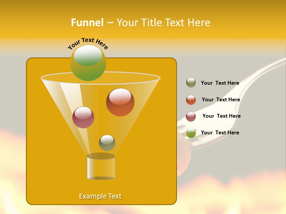 A Fork With Some Food On It And Flames In The Background PowerPoint Template