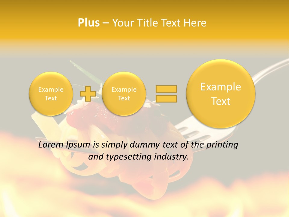 A Fork With Some Food On It And Flames In The Background PowerPoint Template