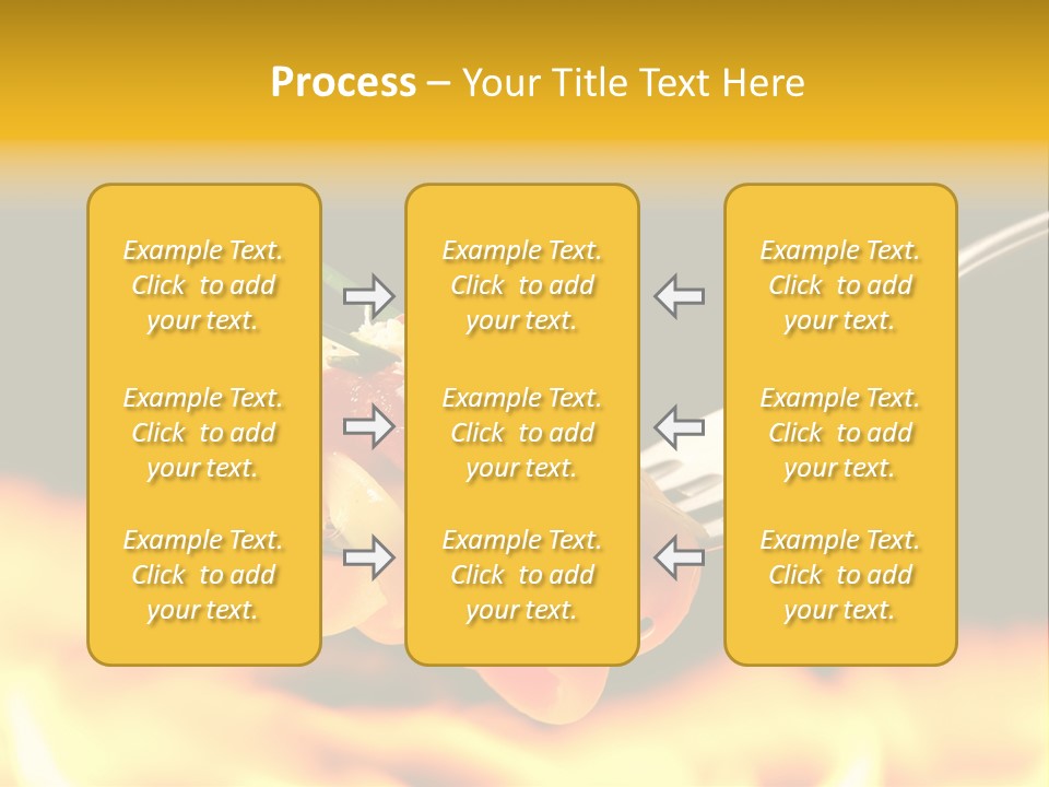 A Fork With Some Food On It And Flames In The Background PowerPoint Template