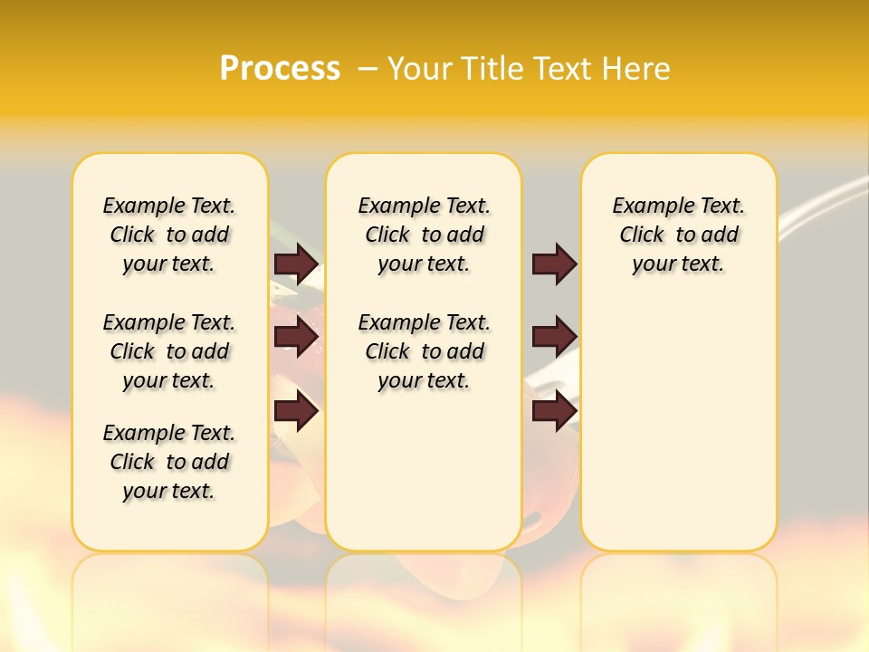 A Fork With Some Food On It And Flames In The Background PowerPoint Template