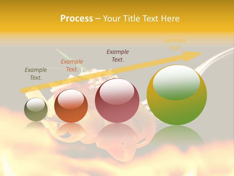 A Fork With Some Food On It And Flames In The Background PowerPoint Template