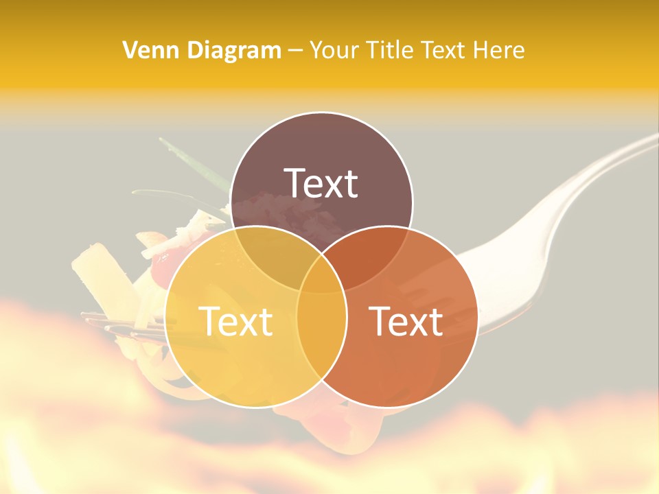A Fork With Some Food On It And Flames In The Background PowerPoint Template