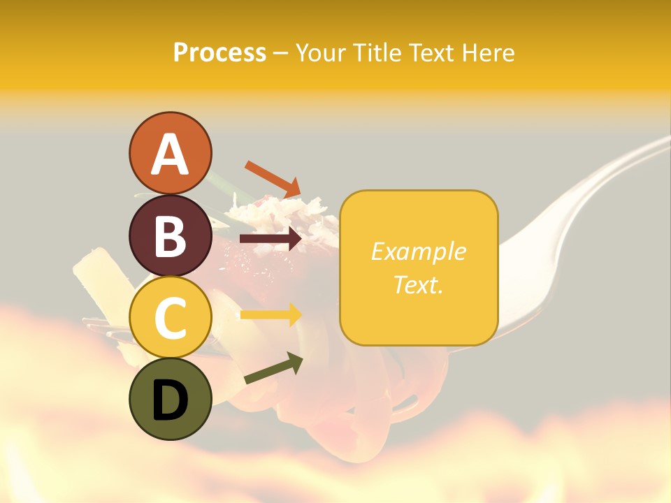 A Fork With Some Food On It And Flames In The Background PowerPoint Template