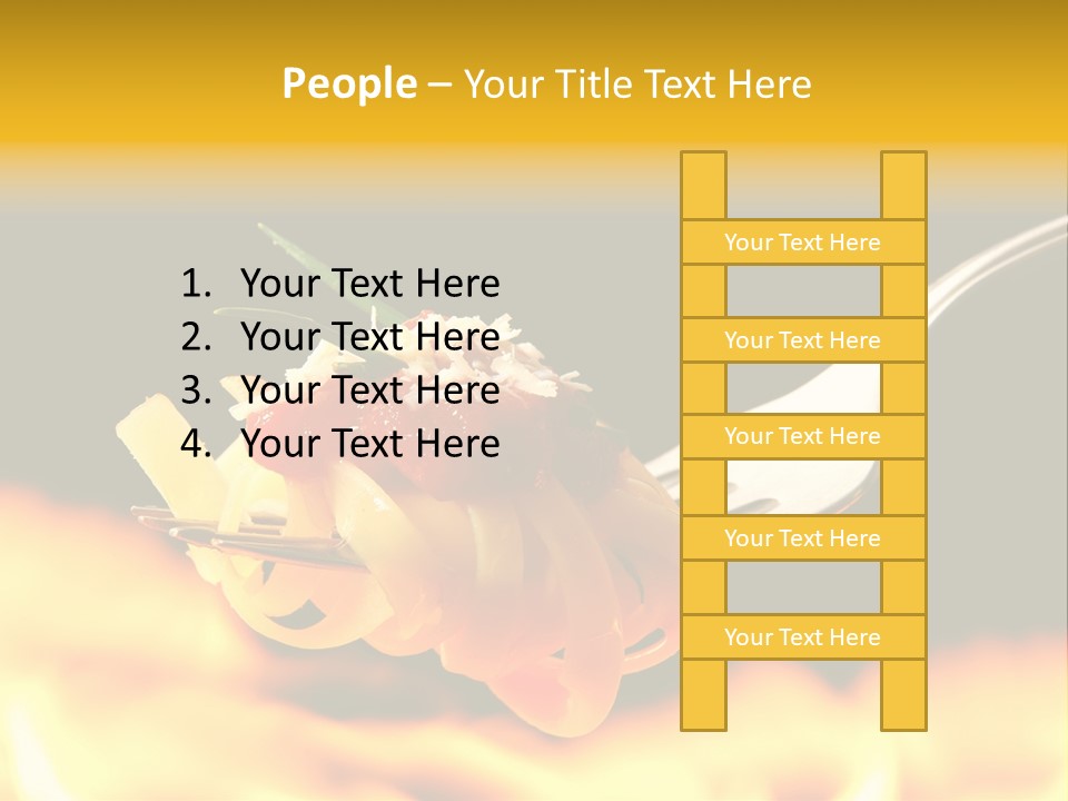 A Fork With Some Food On It And Flames In The Background PowerPoint Template
