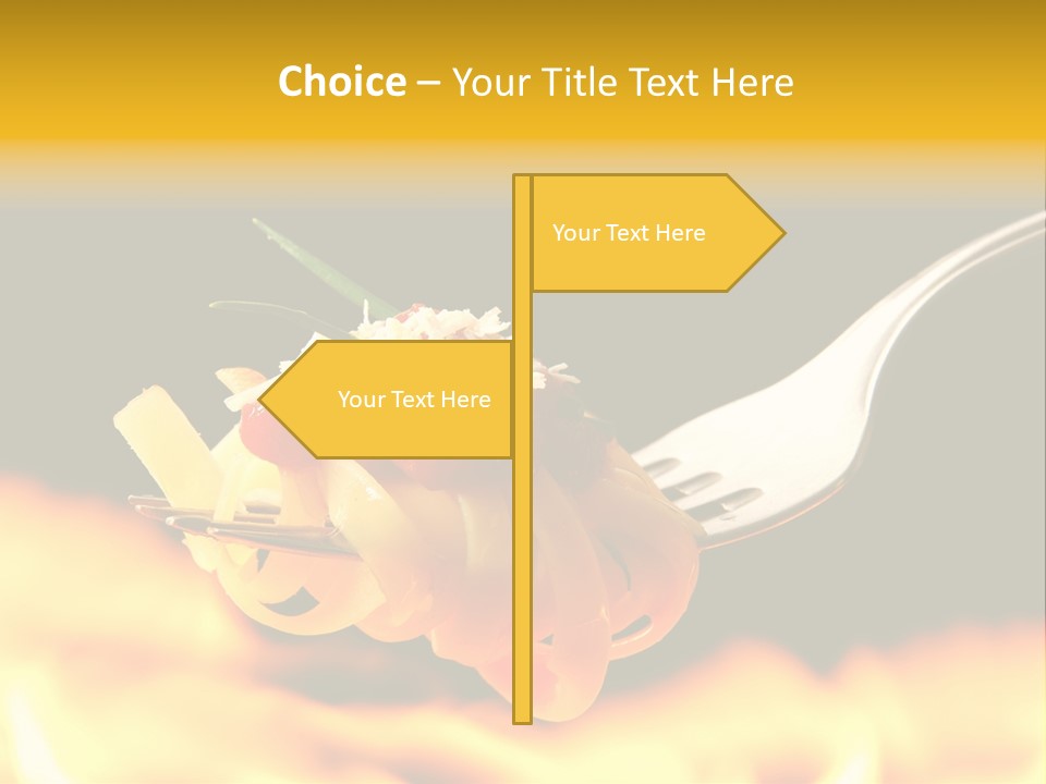 A Fork With Some Food On It And Flames In The Background PowerPoint Template