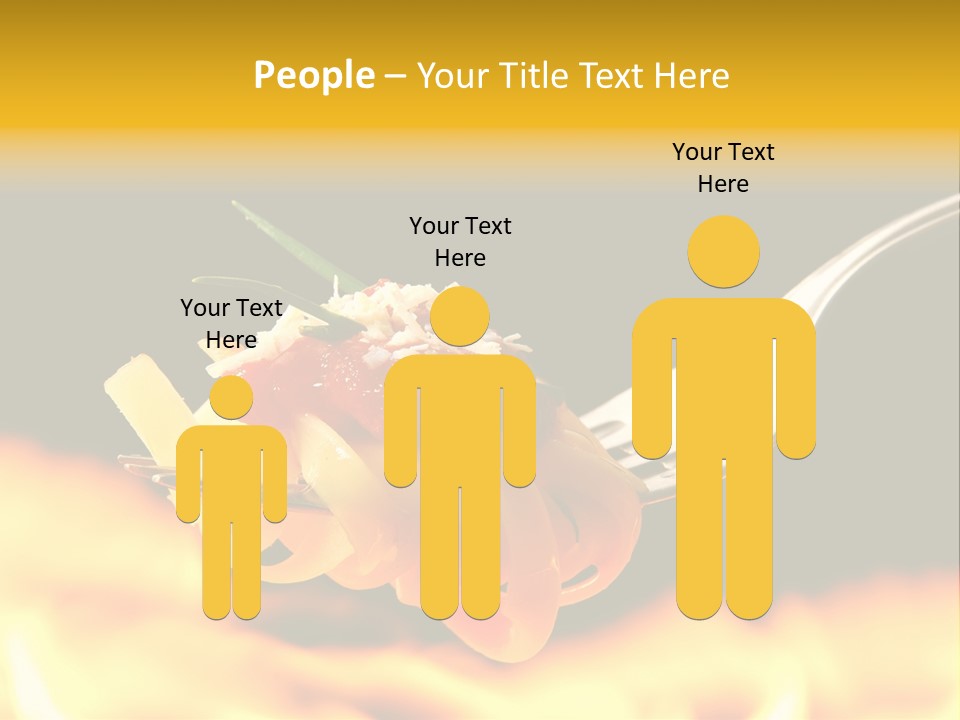 A Fork With Some Food On It And Flames In The Background PowerPoint Template
