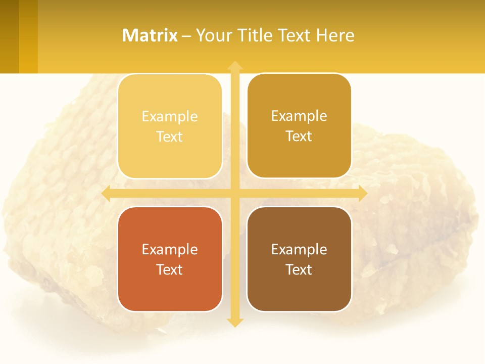 Two Pieces Of Honey On A White Background PowerPoint Template