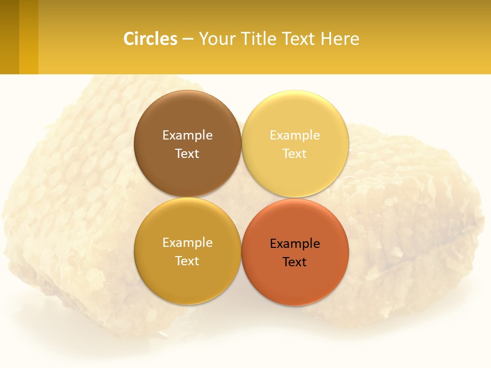 Two Pieces Of Honey On A White Background PowerPoint Template