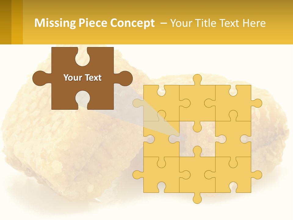 Two Pieces Of Honey On A White Background PowerPoint Template