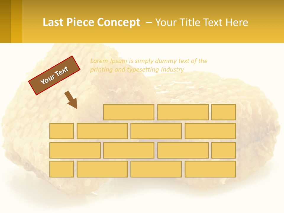 Two Pieces Of Honey On A White Background PowerPoint Template