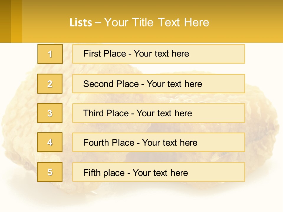 Two Pieces Of Honey On A White Background PowerPoint Template