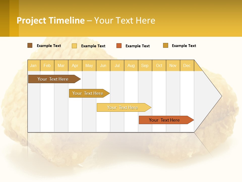 Two Pieces Of Honey On A White Background PowerPoint Template