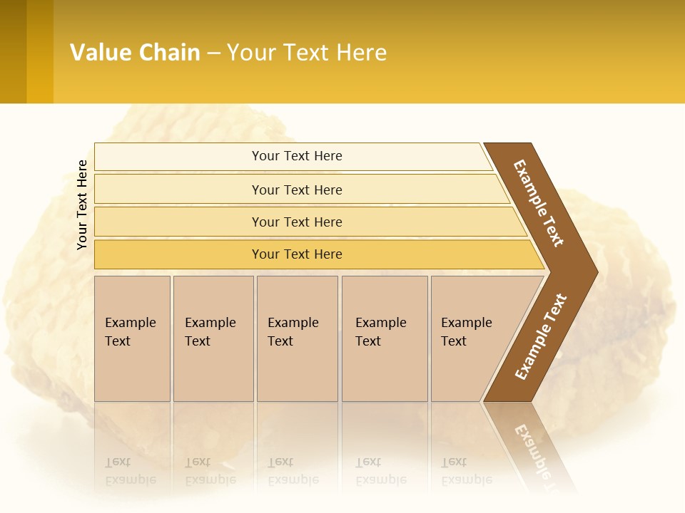 Two Pieces Of Honey On A White Background PowerPoint Template
