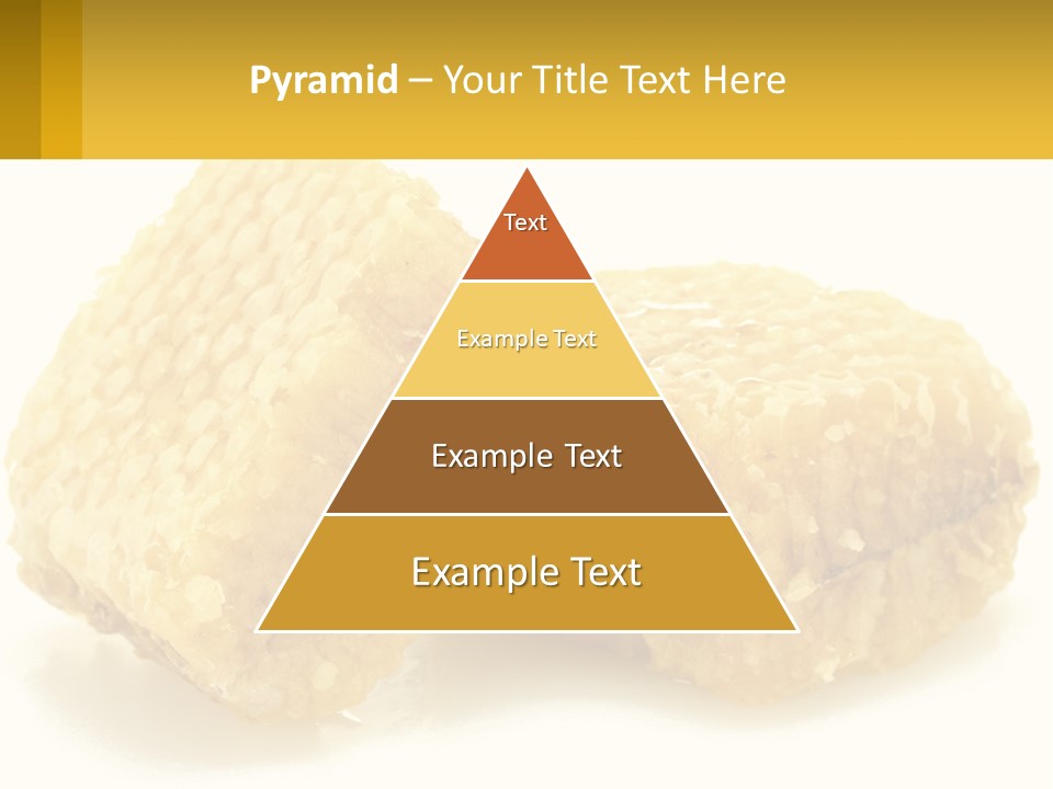 Two Pieces Of Honey On A White Background PowerPoint Template