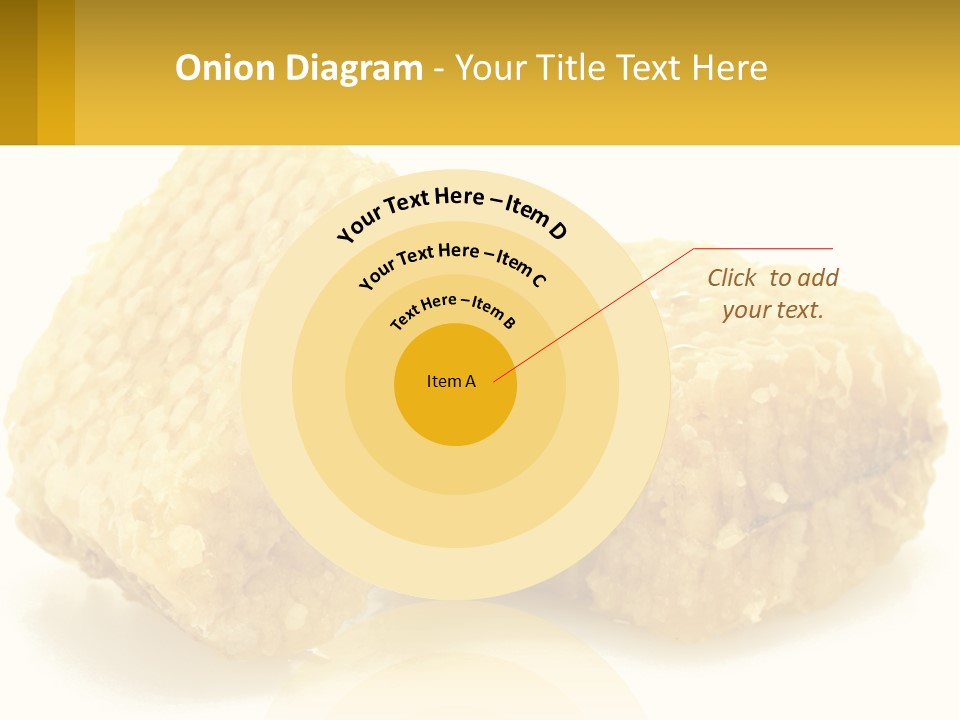 Two Pieces Of Honey On A White Background PowerPoint Template