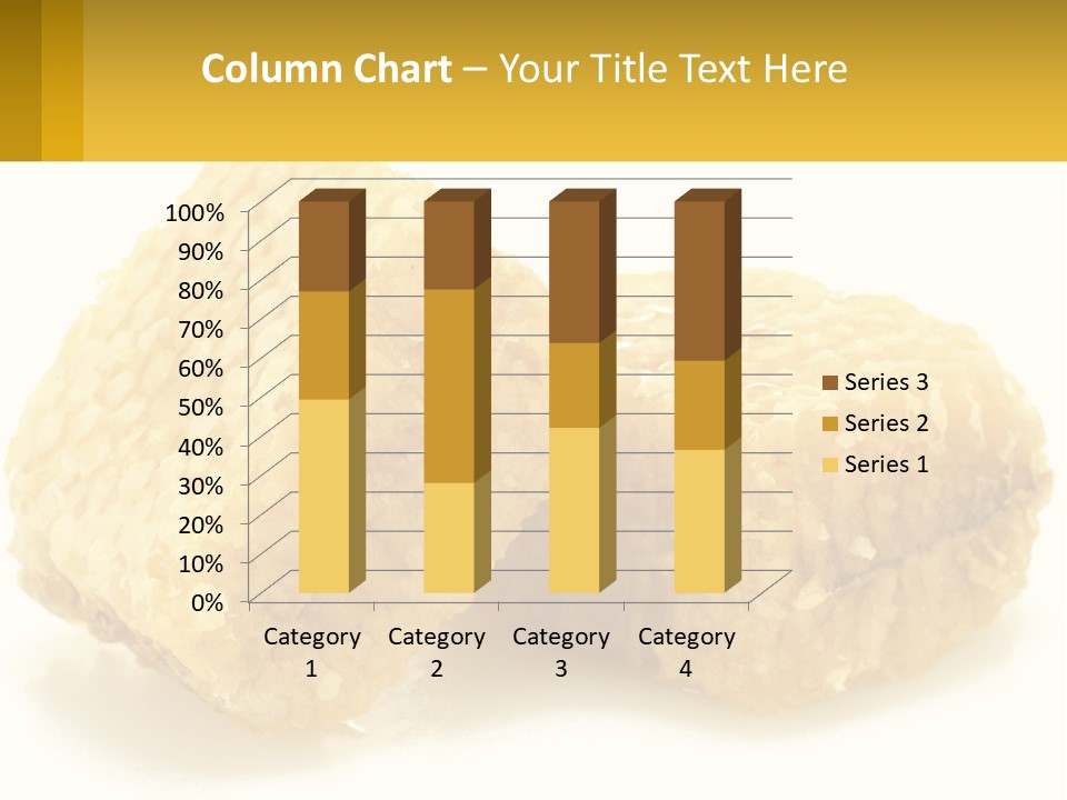 Two Pieces Of Honey On A White Background PowerPoint Template