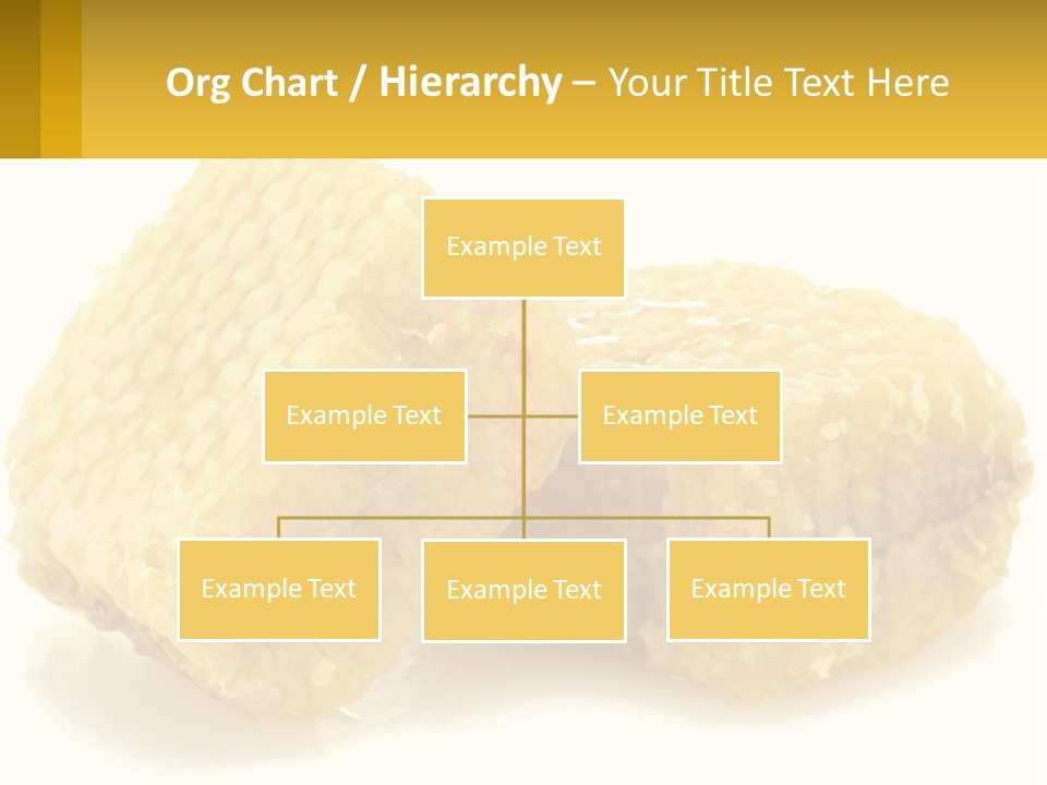 Two Pieces Of Honey On A White Background PowerPoint Template
