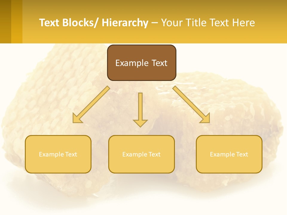 Two Pieces Of Honey On A White Background PowerPoint Template