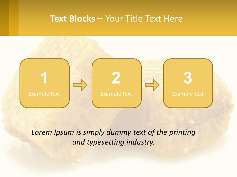 Two Pieces Of Honey On A White Background PowerPoint Template