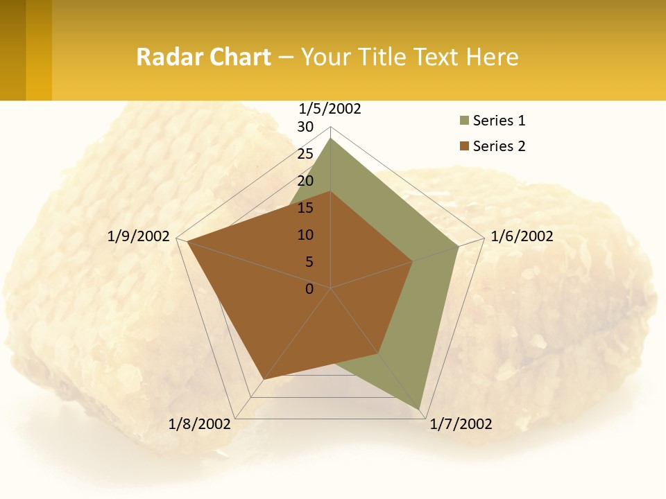 Two Pieces Of Honey On A White Background PowerPoint Template