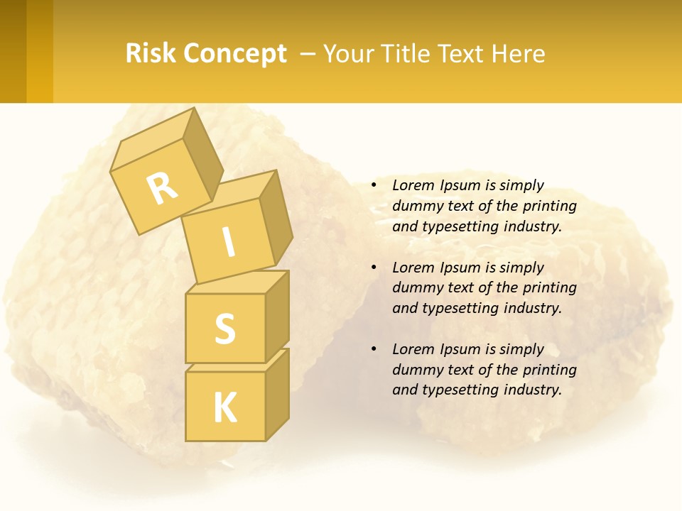 Two Pieces Of Honey On A White Background PowerPoint Template