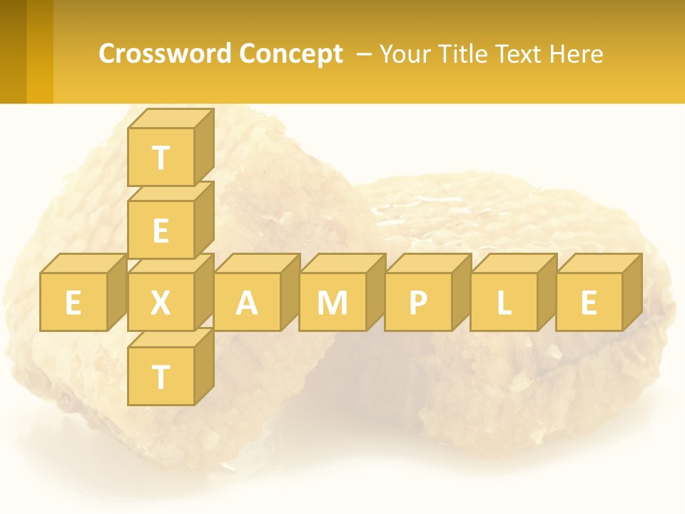 Two Pieces Of Honey On A White Background PowerPoint Template