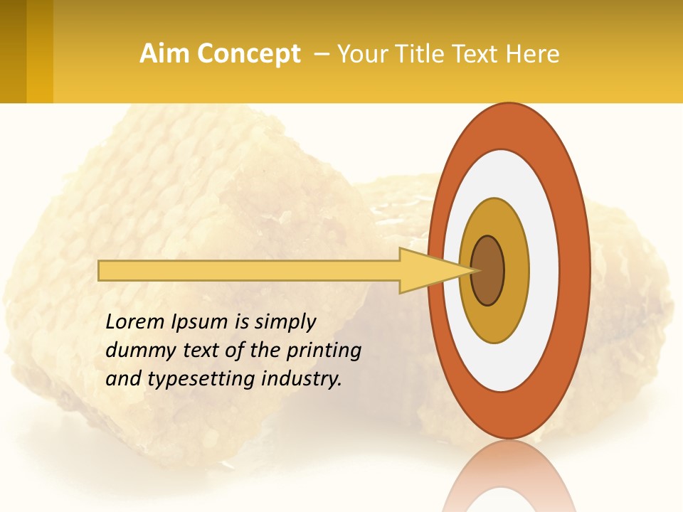 Two Pieces Of Honey On A White Background PowerPoint Template