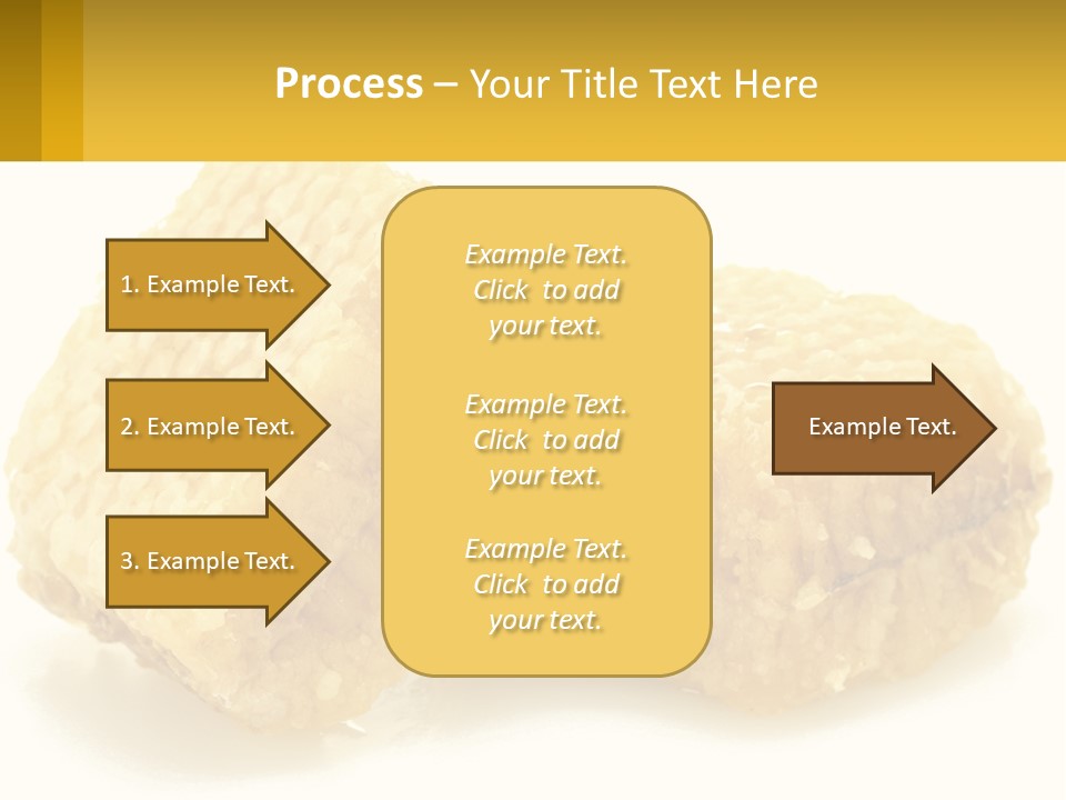 Two Pieces Of Honey On A White Background PowerPoint Template