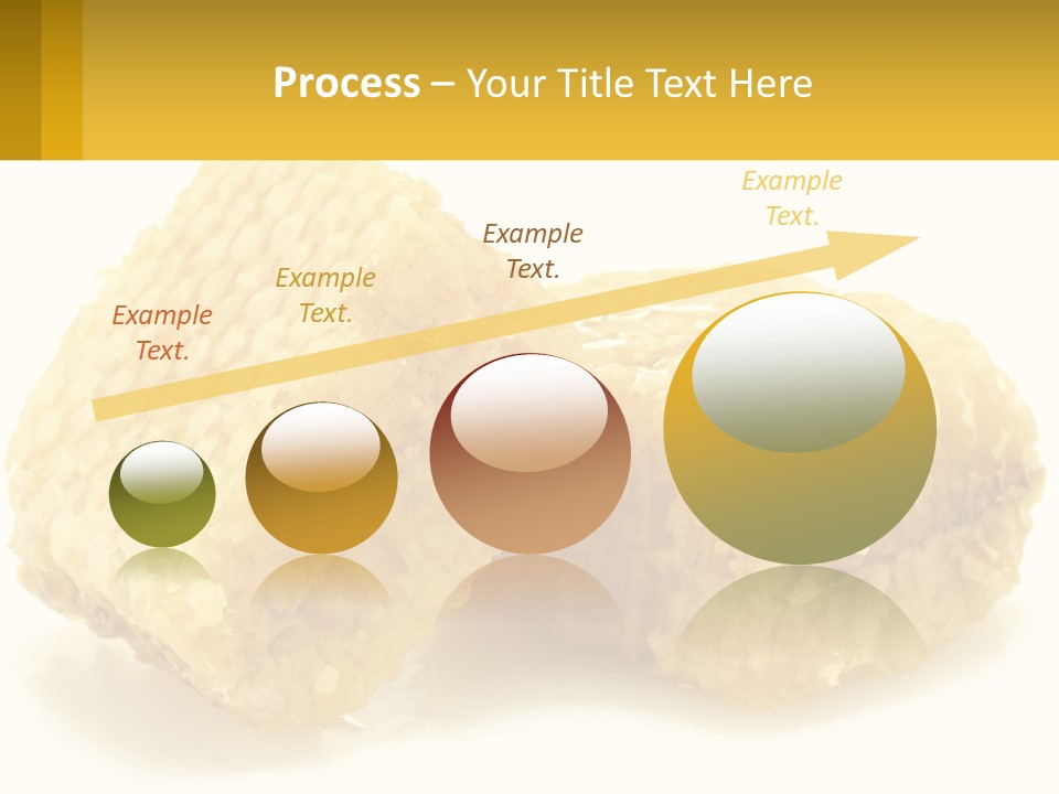 Two Pieces Of Honey On A White Background PowerPoint Template