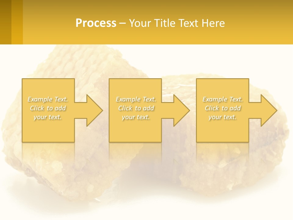 Two Pieces Of Honey On A White Background PowerPoint Template