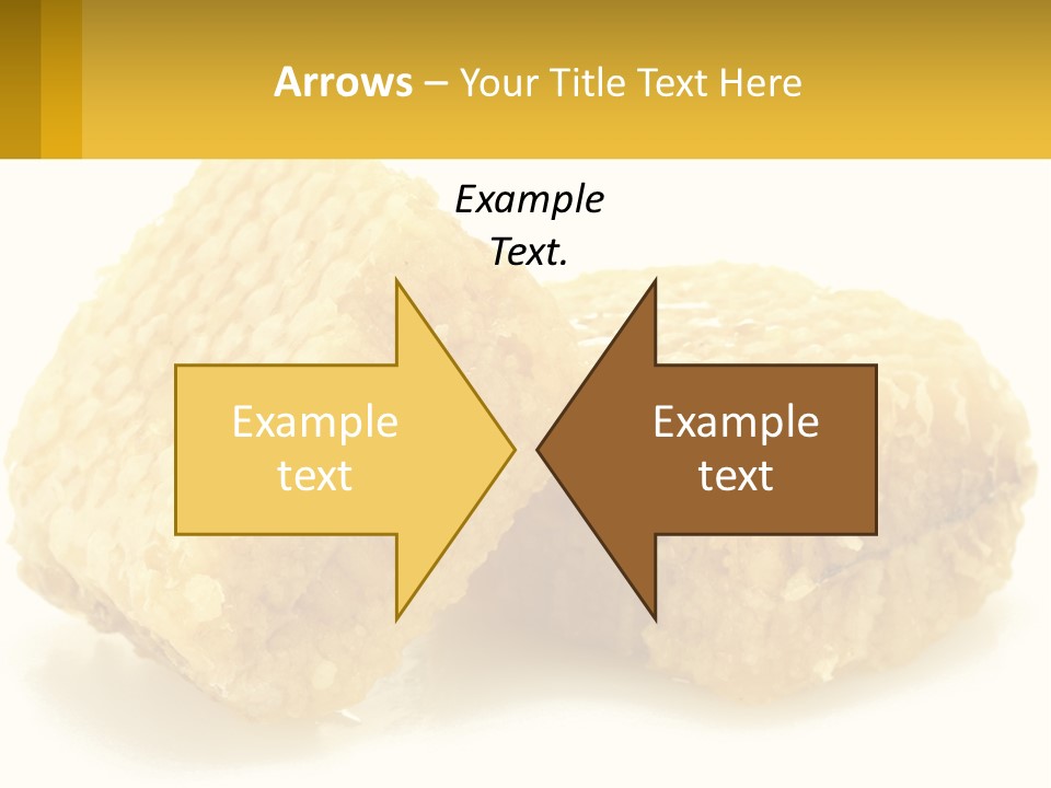 Two Pieces Of Honey On A White Background PowerPoint Template
