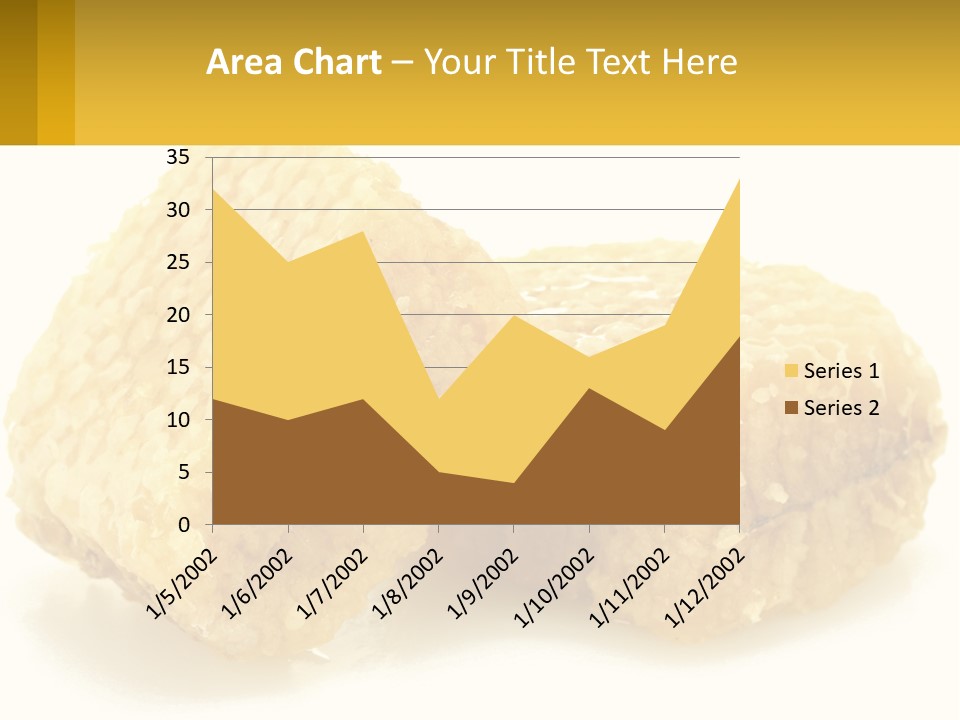 Two Pieces Of Honey On A White Background PowerPoint Template