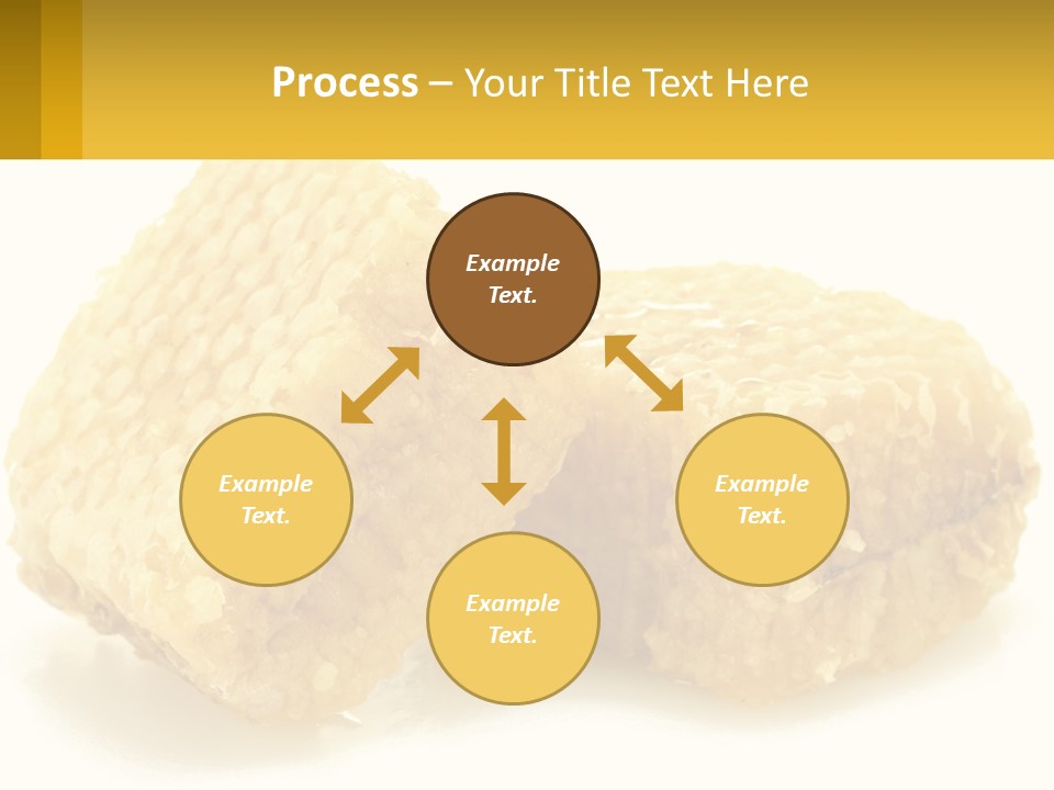 Two Pieces Of Honey On A White Background PowerPoint Template